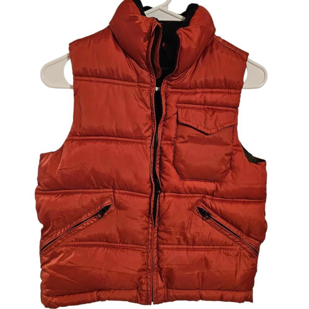GAP Kids Orange puffer vest Size 6-7